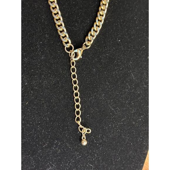 J Crew Bold Large Blue and Teal Faceted Bead Summer Statement Necklace - Picture 2 of 2